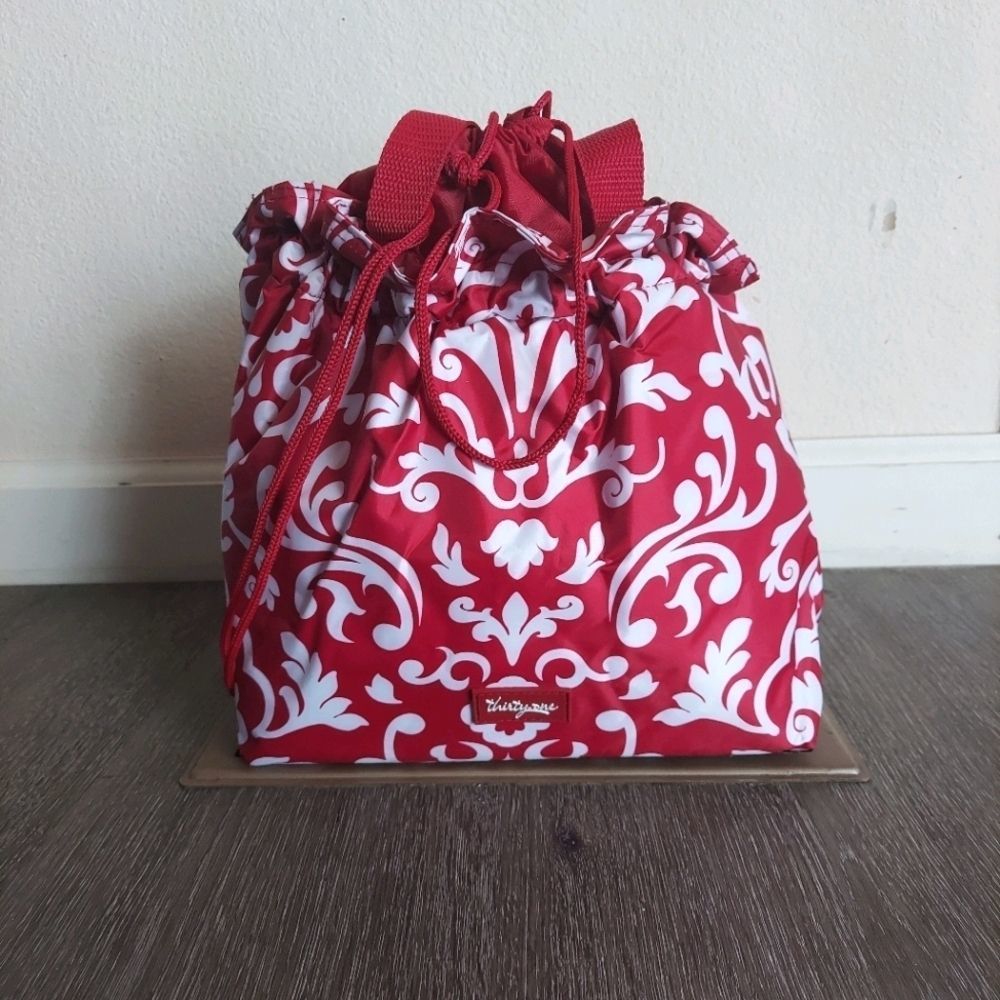 Red and White Floral Women Bag